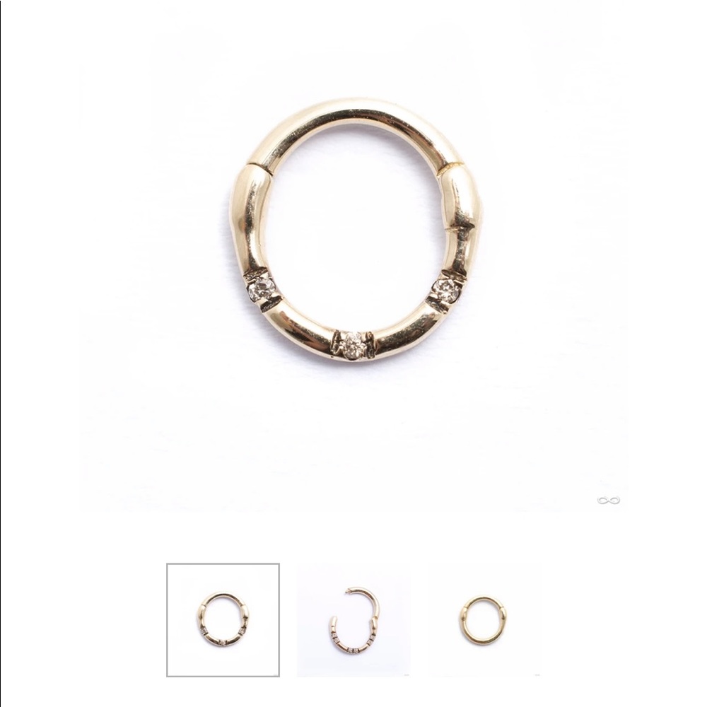 Gold clicker with genuine diamonds
